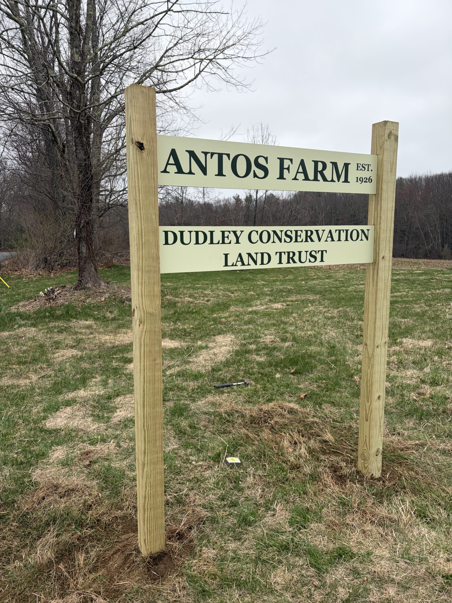 Antos Farm sign